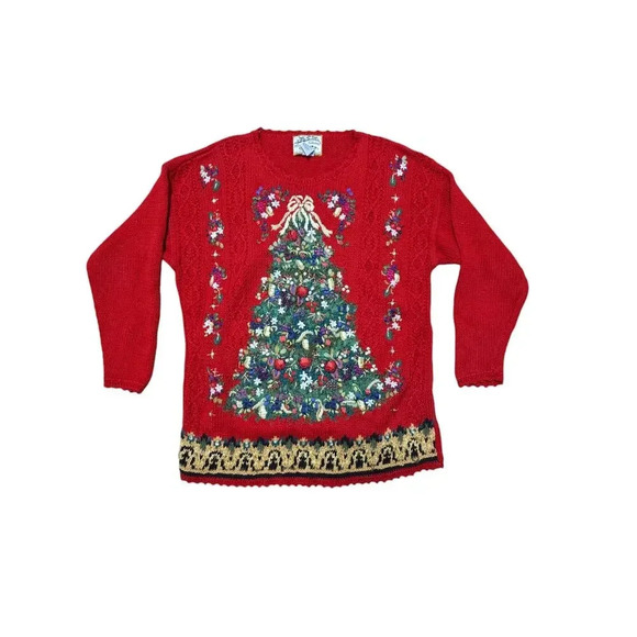 Heirloom Collectibles Sweaters - Vintage Heirloom Collectibles Christmas Sweater Ladies Size L